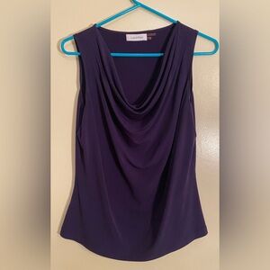 Calvin Klein Cowl Neck Purple Top Size Medium